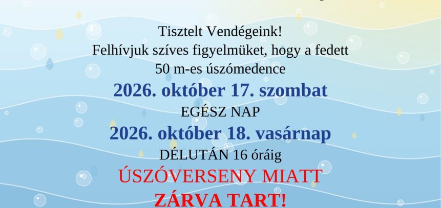 Korlátozások úszóverseny miatt